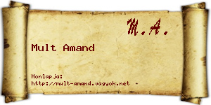 Mult Amand névjegykártya